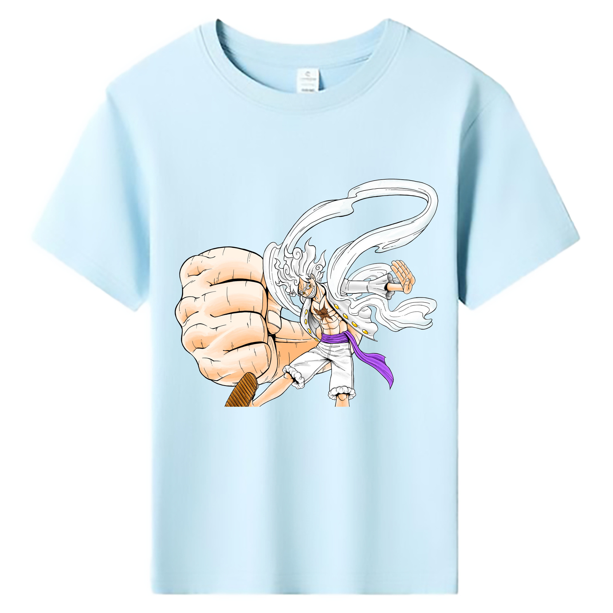 ワンピース モンキー・D・ルフィ ONE PIECE Monkey D. Luffy 綿100％キッズTシャツ（フロントプリント）